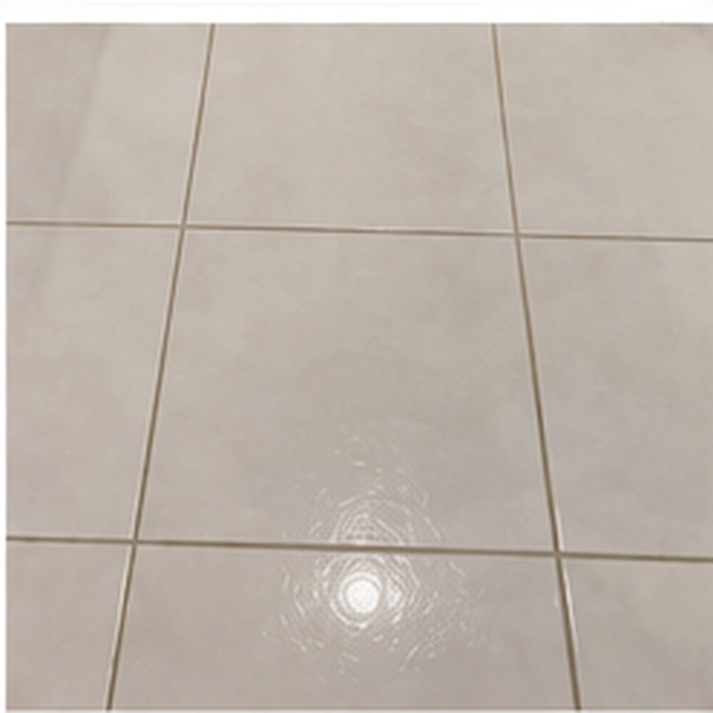Floor tiles after cleaning: tiles and grout cleaned