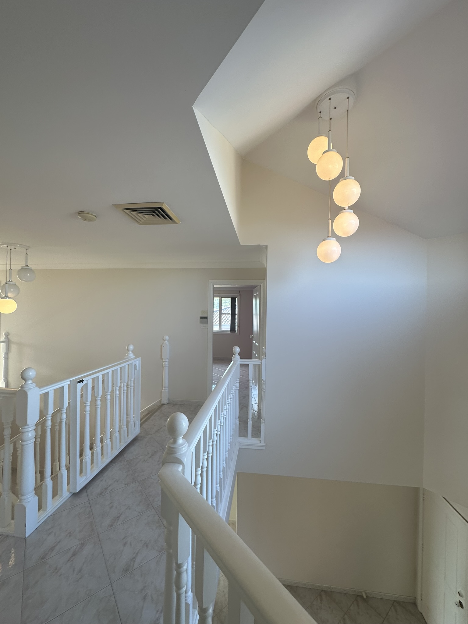 Shared stairwell and hallway cleaned by Sheesh Cleaning