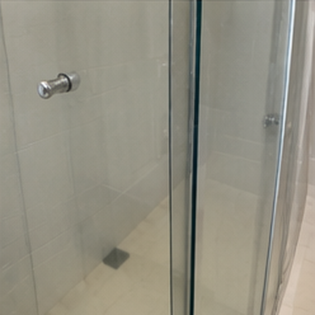 Shower glass after cleaning: clear and streak-free